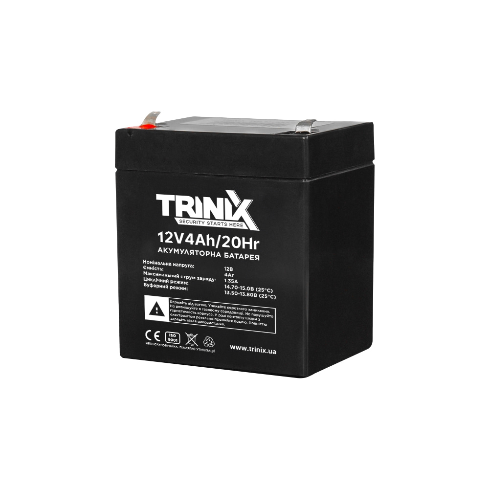 Trinix 12V4Ah/20Hr AGM Акумуляторна батарея 12В 4Аг свинцево-кислотна