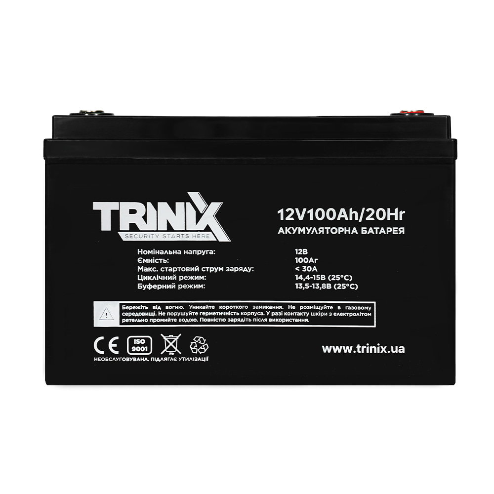 Trinix 12V100Ah/20Hr AGM Акумуляторна батарея 12В 100Аг свинцево-кислотна